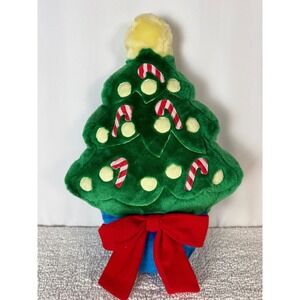 VTG KMART Plush Christmas Tree Holiday Decoration Candy Cane Ornaments